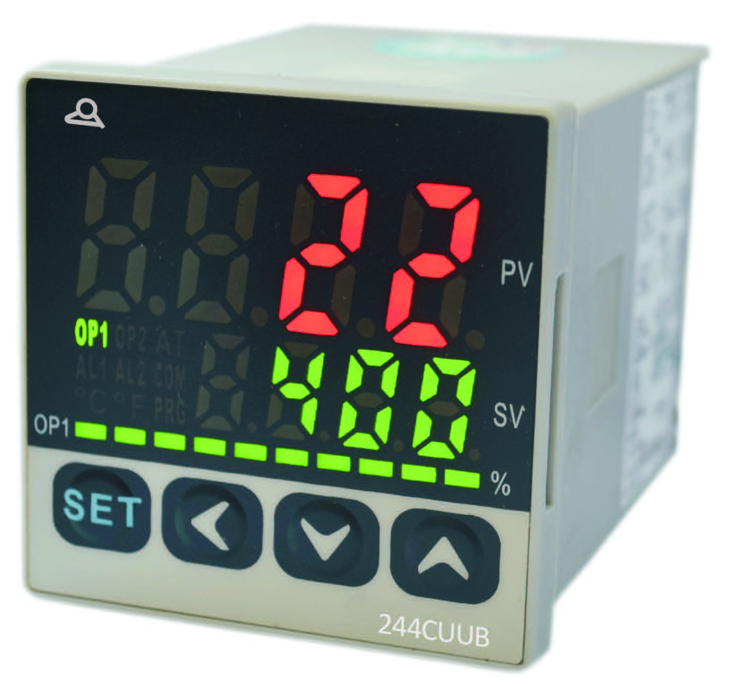 48 x 48, Intelligent PID Temperature Controller, double display